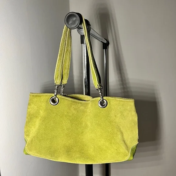 J Jill Green Suede Leather Shoulder Bag